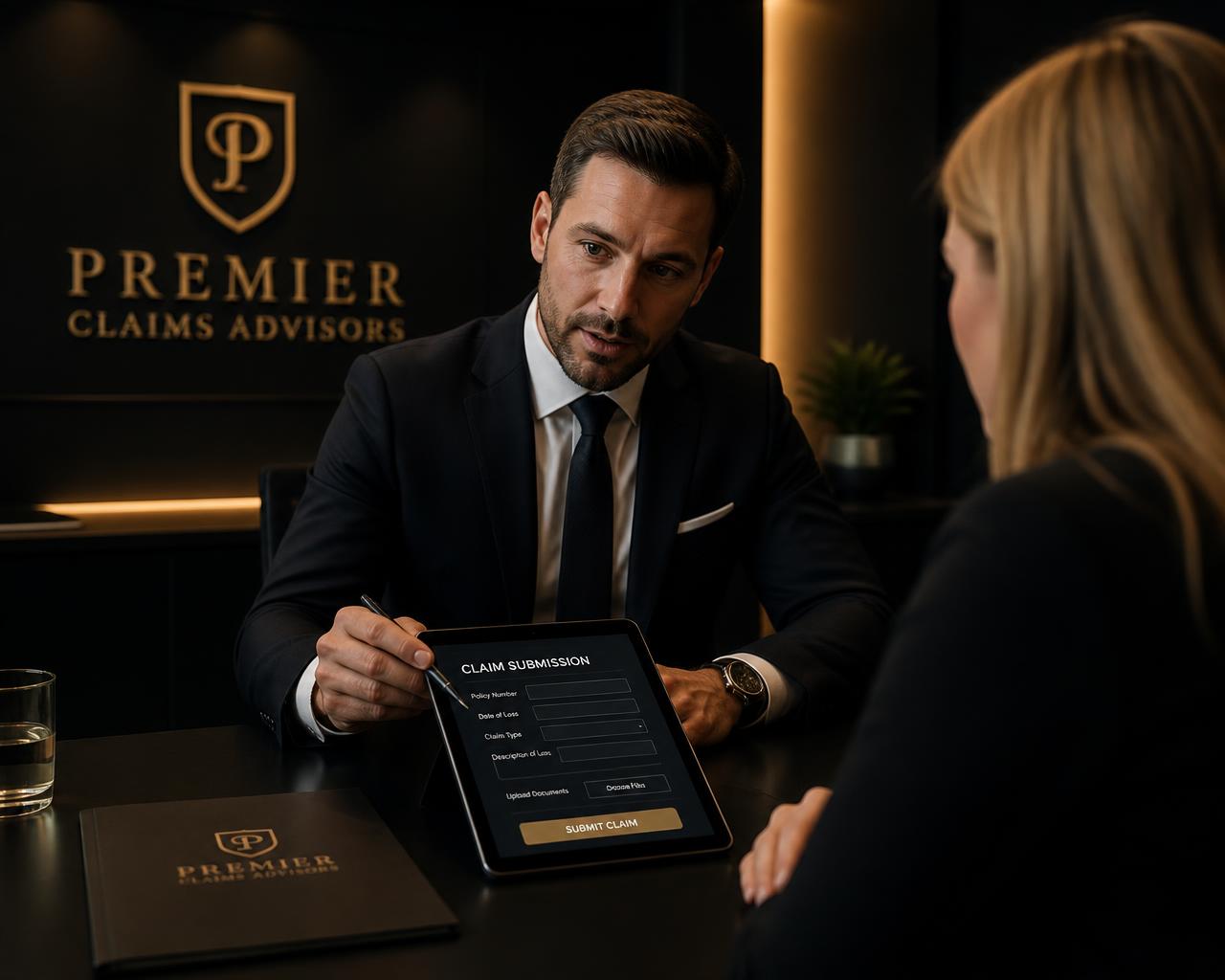 An ON CALL claims specialist guiding a customer through a digital accident claim form